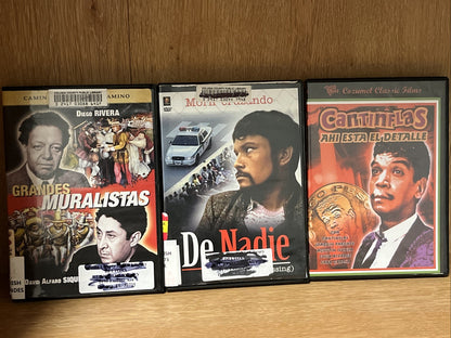 3 Spanish Movie dvd Grandes Muralistas y De Nadie, Ahí está el comedian