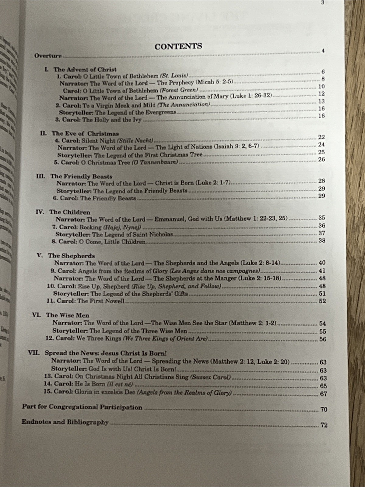 Lot 8 The Living Crèche The Christmas Story in Scripture, Legend and Song SATB