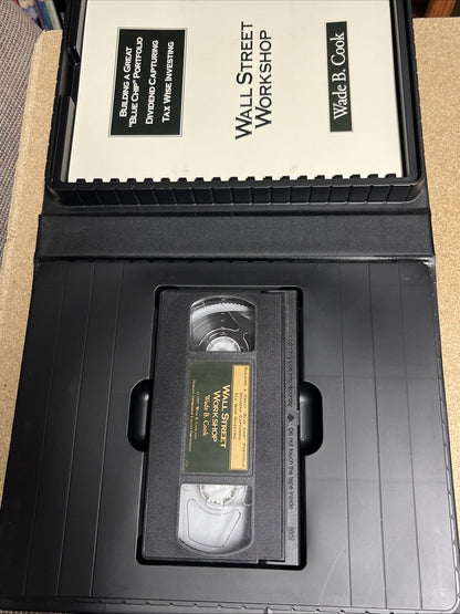 Wall Street Investing Workshop 6 Lot 7 VHS Cassette &3 Workbook Wade Cook