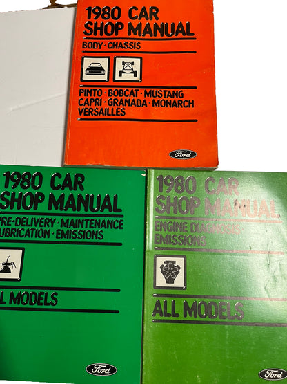 ford manual : 1980 ford car Service Shop Manual Lot of 3