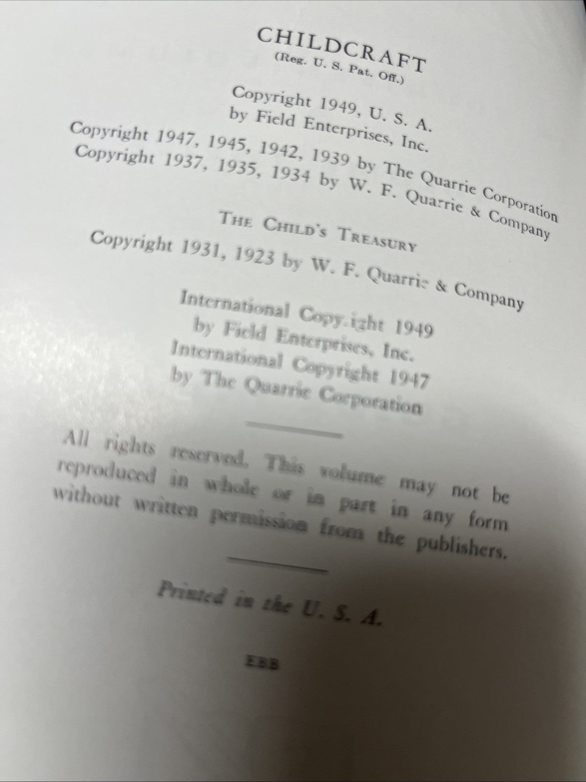 Vintage 1949 Childcraft Book Sets Volume 2--12 Vintage