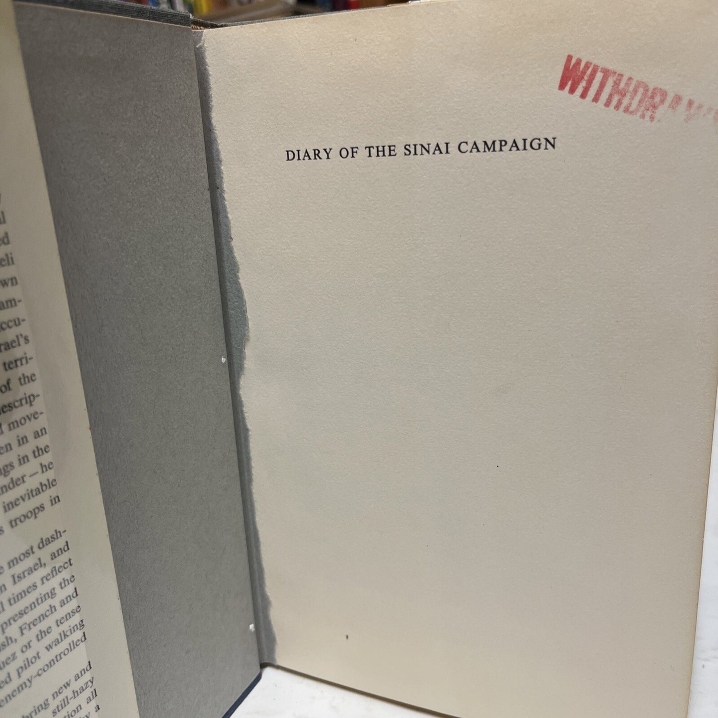 Diary of the Sinai Campaign by Major-General Moshe Dayan 1966 HC/DJ 1st Edition