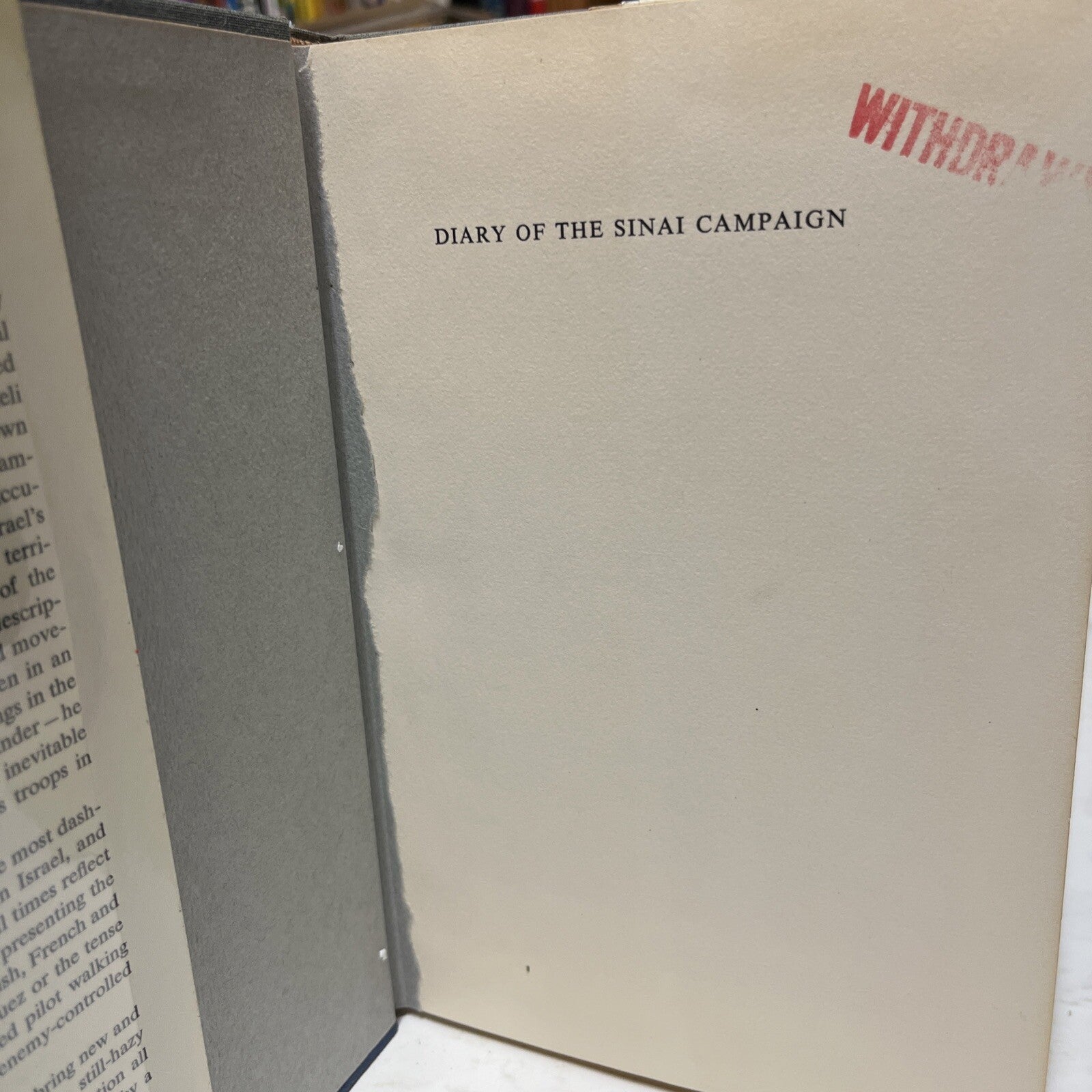Diary of the Sinai Campaign by Major-General Moshe Dayan 1966 HC/DJ 1st Edition