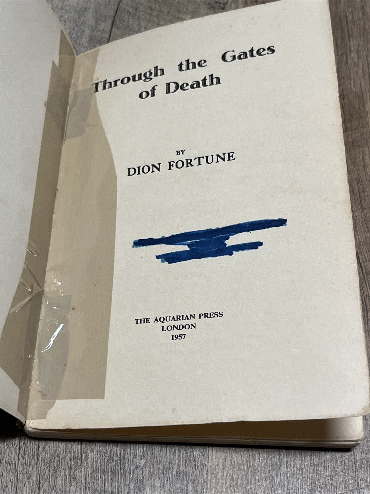 Through the Gates of Death Dion Fortune 1st Edition 1957
