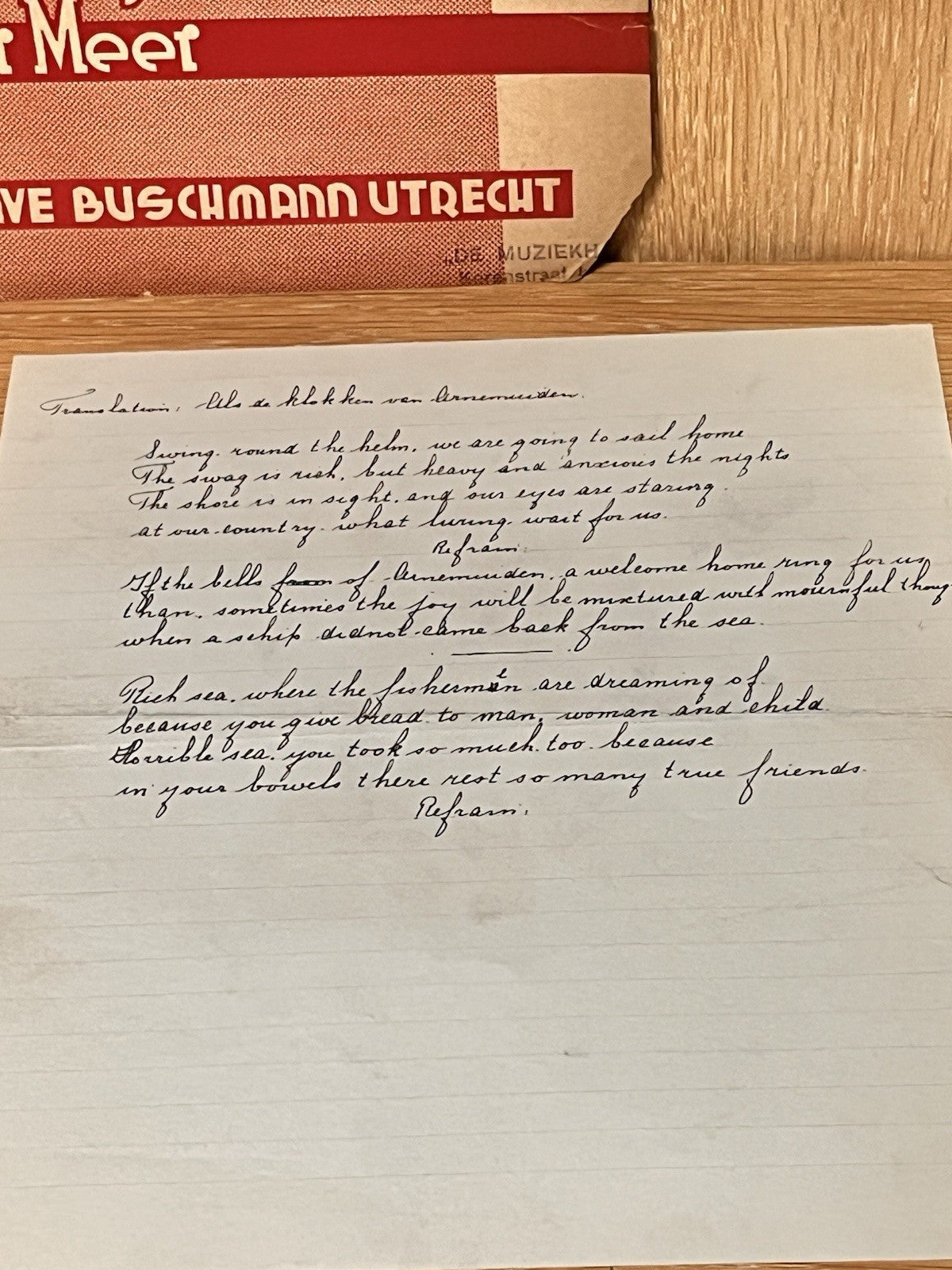 ALS DE KLOK VAN ARNEMUIDEN Walglied 1948