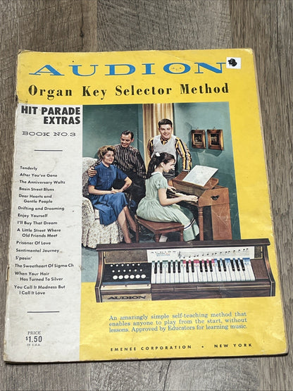 Audion Organ Key Selector Method Hit Parade Extras Book Lot /No 3, No 4, No. 5