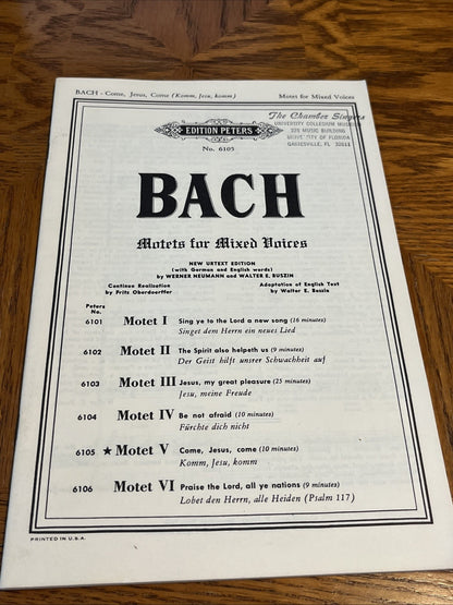 Bach Motes for Mixed Voices Motet 3 Jesu, my GReat pleasure SATB Score 