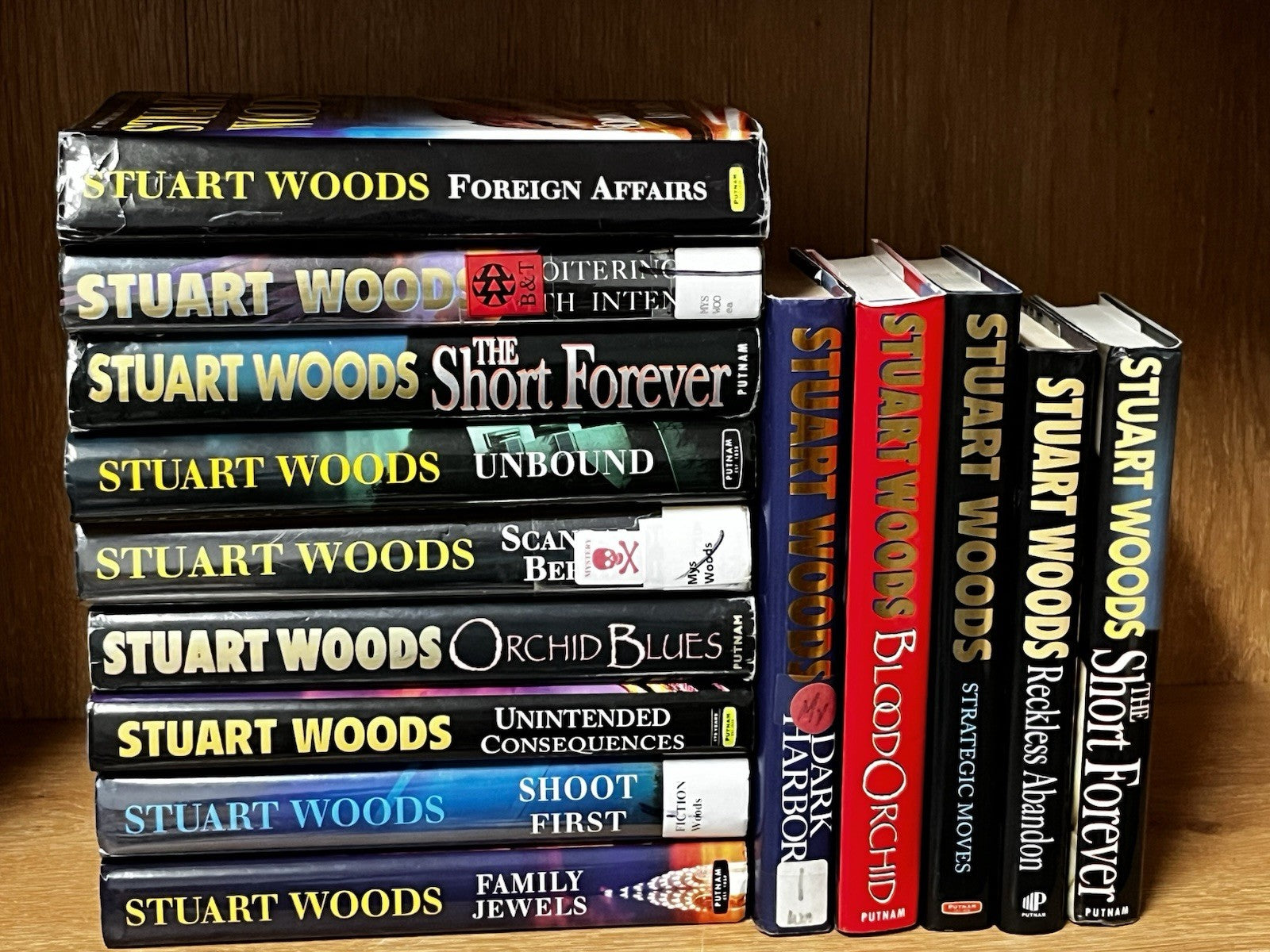 Stuart Woods Book Lot Hardcover Lot of 14 Family Jewel, Orchid Blue, Unbound…
