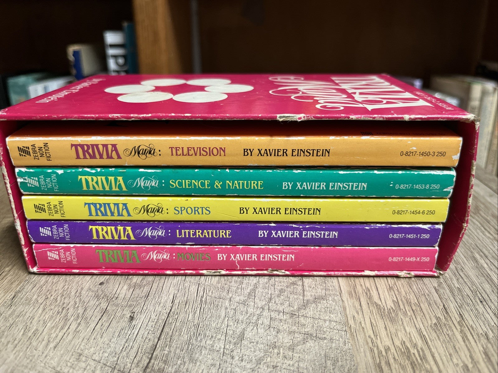 Trivia Mania Xavier Einstein 1984 Third Printing Box Lot 5 Movies Sports History