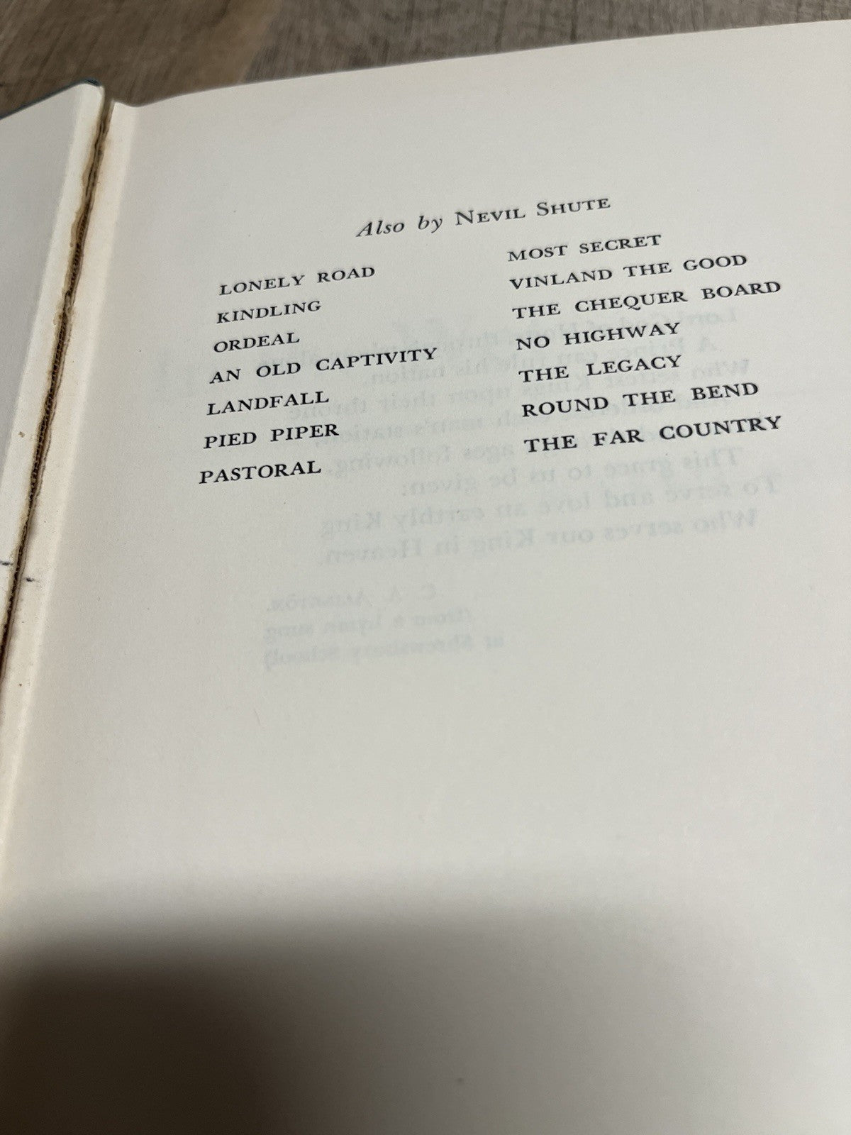 Nevil Shute ~ In the Wet 1st Edition ~ HC/no DJ ~ 1953 ~ William Morrow