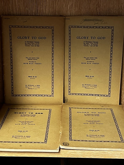 Lot Of 9 Glory To God ; A Christmas Cantata For Mixed Voices, SATB..M.Sheet 1931