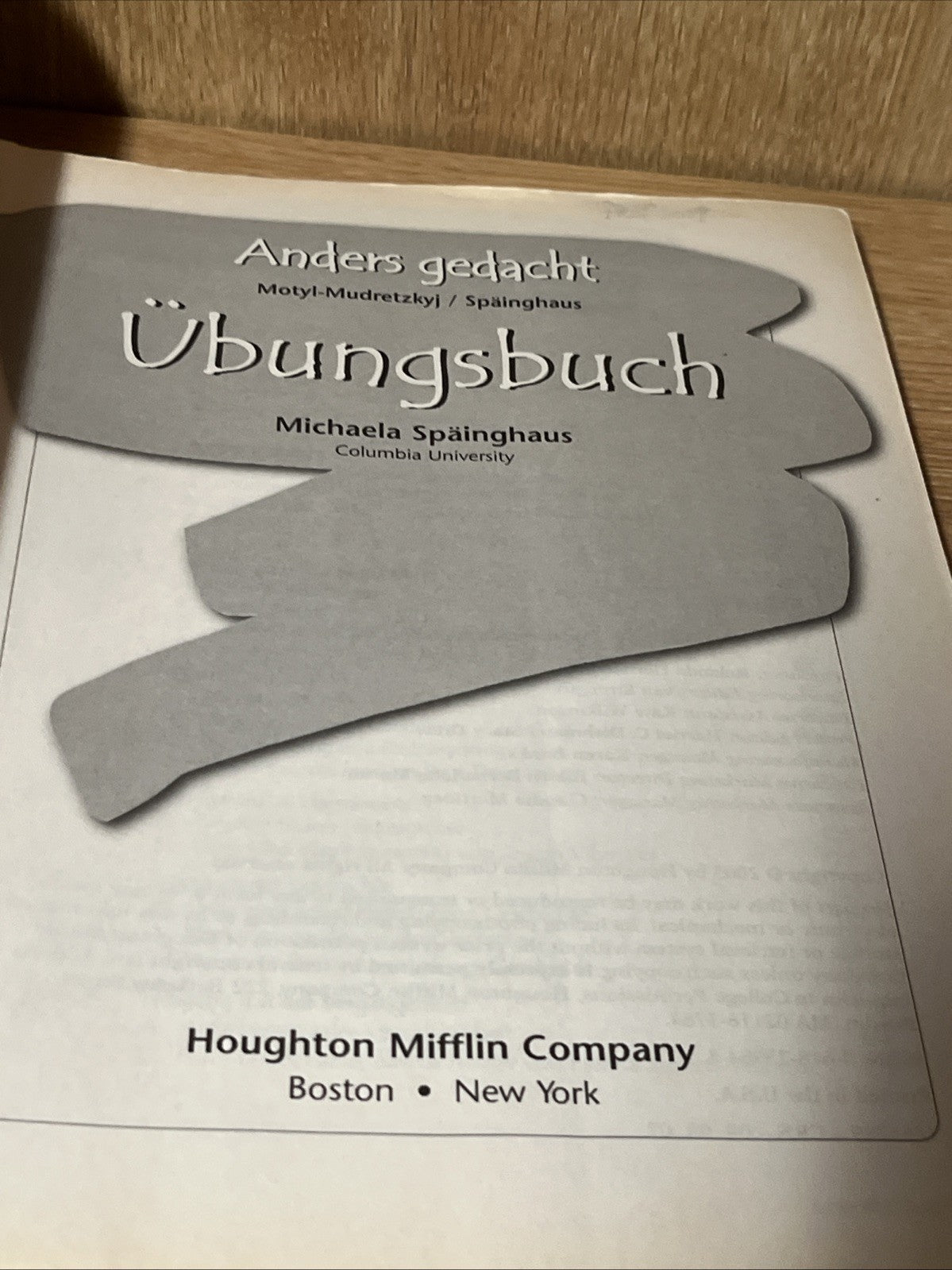  Ubungsbuch Michaela Spainghaus : Anders gedacht Motyl-Mudretzkyj / Spainghaus 