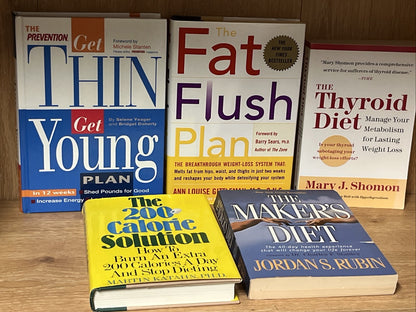 Lot Of 5 Healthy Diet Fat Flush Plan, Thyroid Diet,Calorie Solution, Get Young