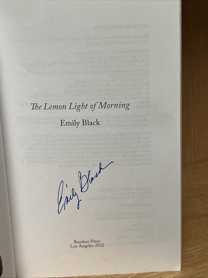The Lemon Light of Morning Poem Emily Black  SIGNED COPY
