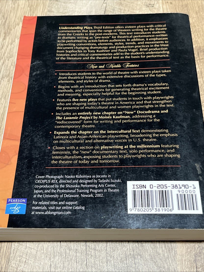 Understanding Plays - Paperback, by Barranger Milly S. - Acceptable
