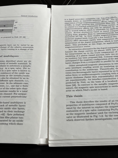 Magnetic properties of oxide-based thin films and multilayers Paul van der..