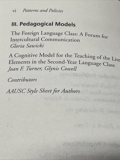 Patterns and Policies :The Changing Demographics of Foreign Language Instruction