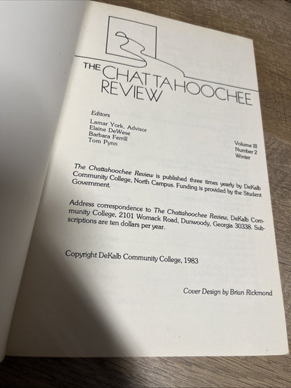 Chattahoochee Review Lamar YORK Volume VIII  Number 2 Winter 1st Edition 1983