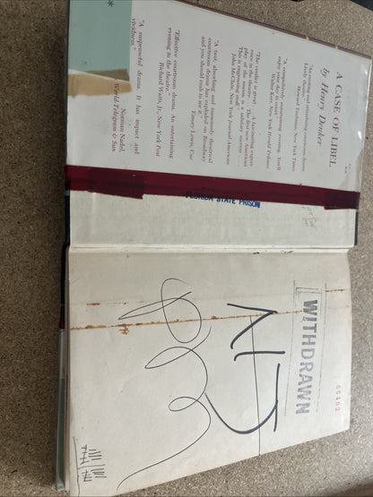 A Case of Libel A Play by Henry Denker, PLAY BOOK; EX LIB