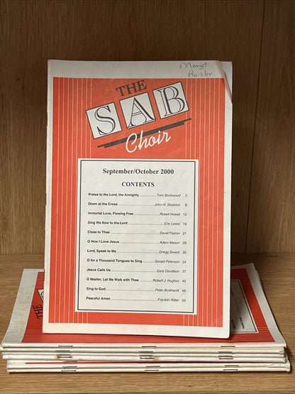 Lot of 8 The SAB Choir, September /October 2000 issue