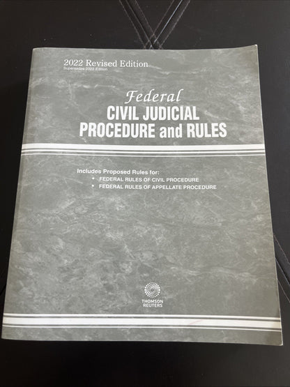 Federal Civil Judicial Procedure and Rules Revised 2022 Edition