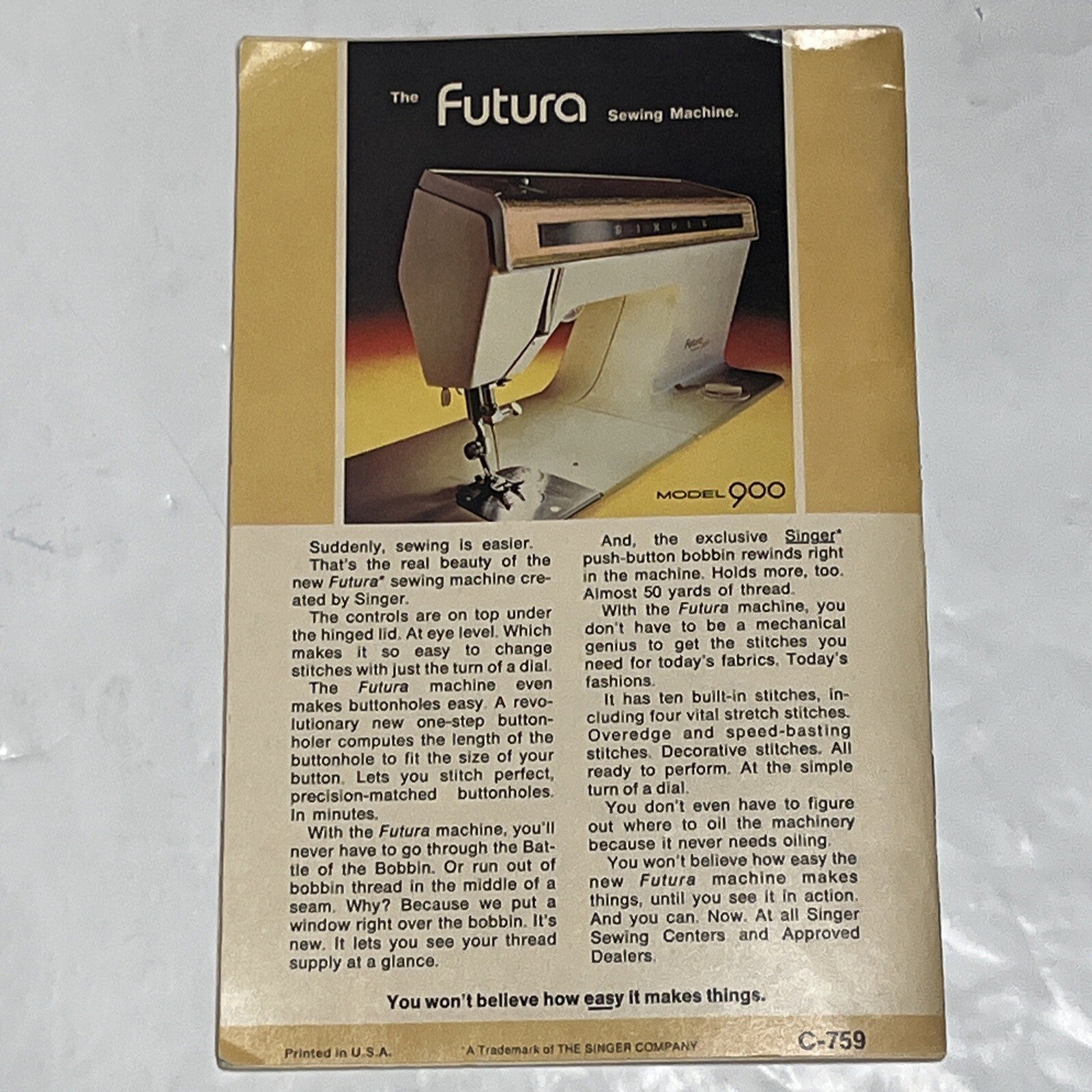 Singer How To Fit Patterns Booklet Vintage Pamphlet (1974)