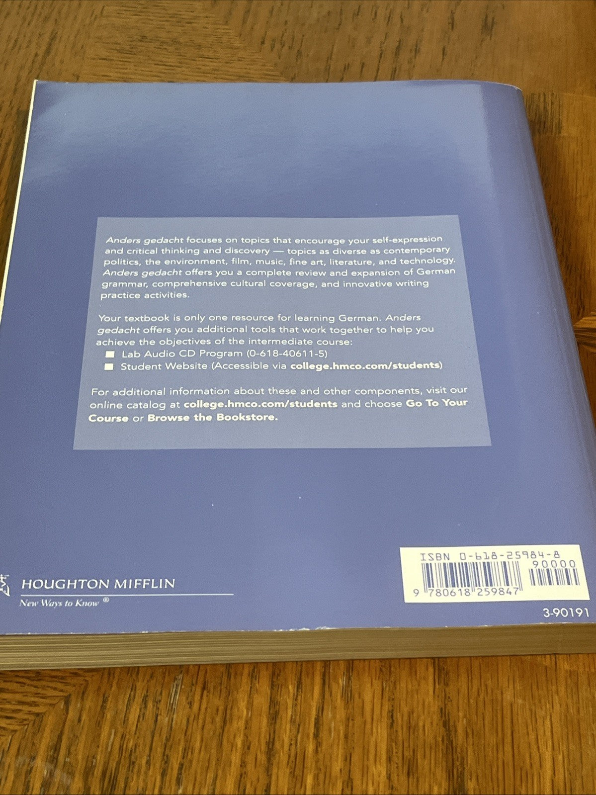 Student Activities Manual For Anders gedacht by Irene Motyl-Mudretzkyj