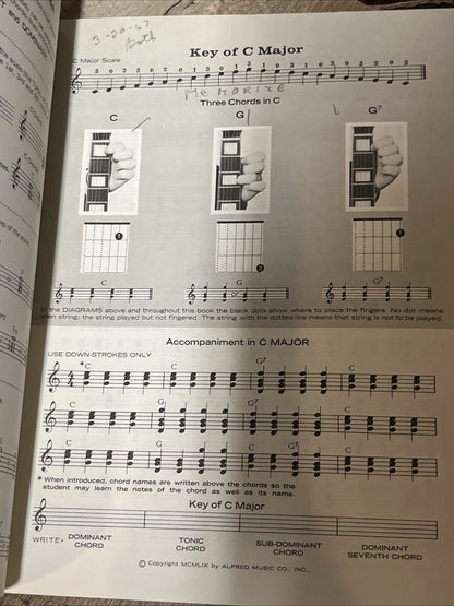 Alfred's Basic Guitar Method Book Sheet Lot. 1 & 2 ...See Listing