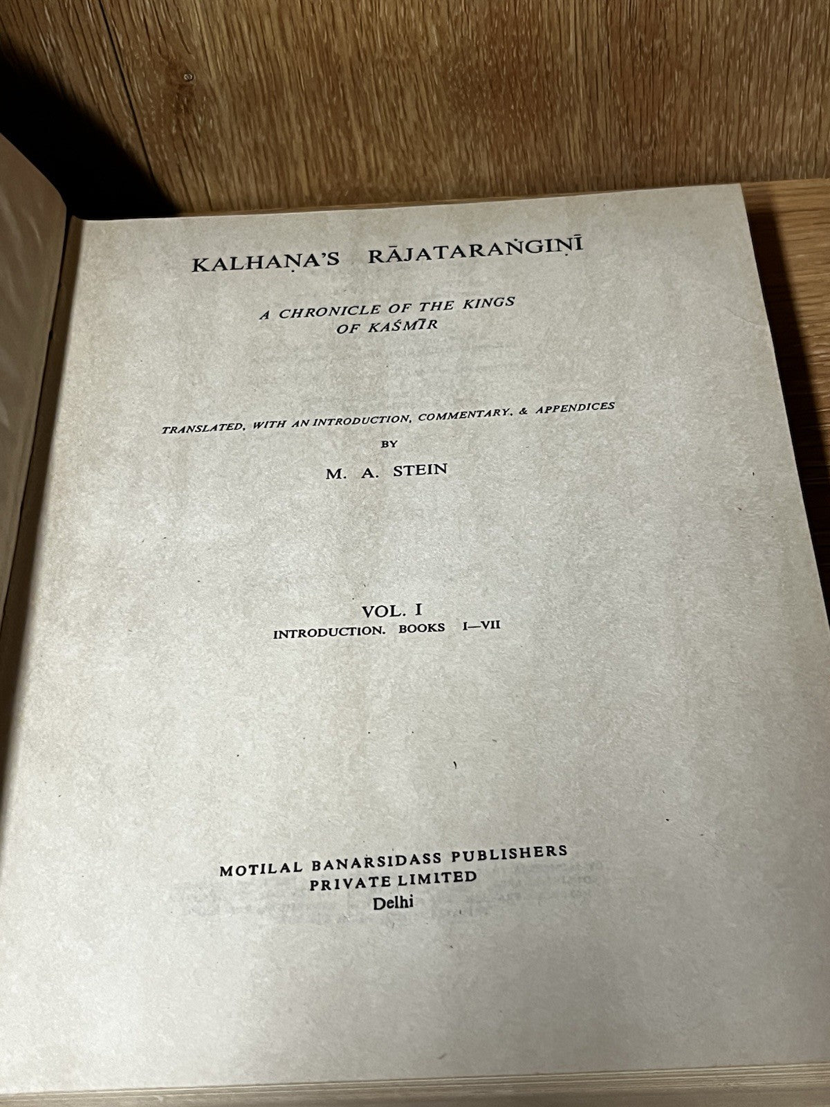 KALHANAS RAJATARANGINIA CHRONICLE OF THE KINGS OF KAŠMIR Volumes 1-3 Sets