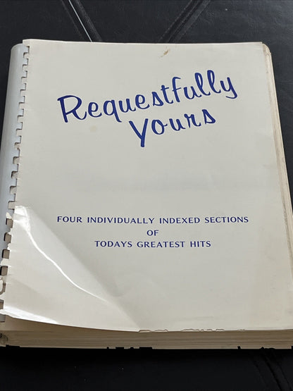 Requestfully Yours Sheet Music,Four Individually Indexed Sections Of Todays Hits