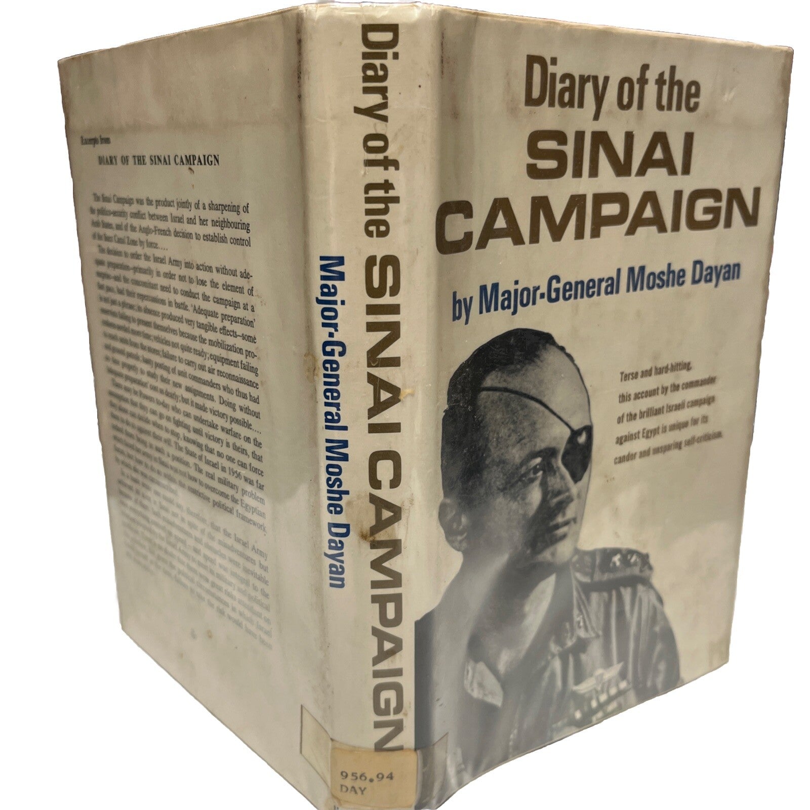 Diary of the Sinai Campaign by Major-General Moshe Dayan 1966 HC/DJ 1st Edition