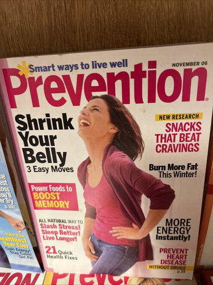 Lot Of Prevention Magazines (22) 1996,1998,2000,2003, 2004,2005,2006,2007
