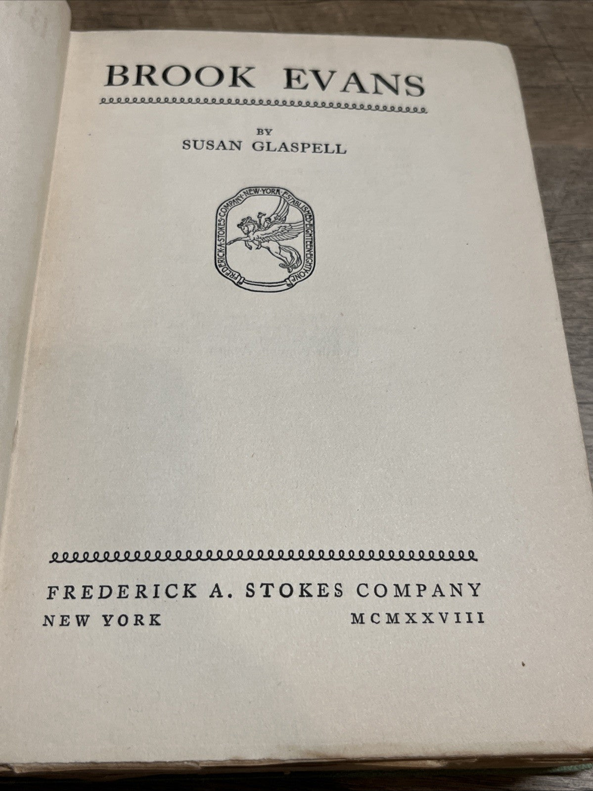 Brook Evans, Susan Glaspell, 1928, AL Burt Company, Hardcover Book Vintage