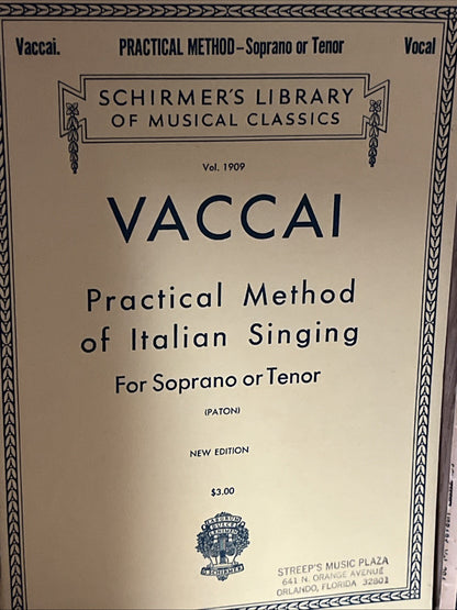 Lot of 2 Schirmer's Library of Musical Classics Sheet Music Concone $ Vaccai