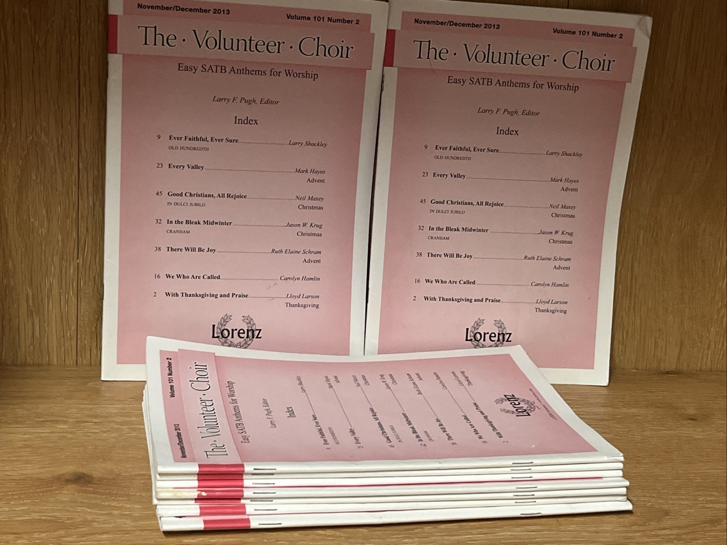 Volunteer Choir Nov/Dec 2013 Easy SATB Anthems for Worship Lot of 20