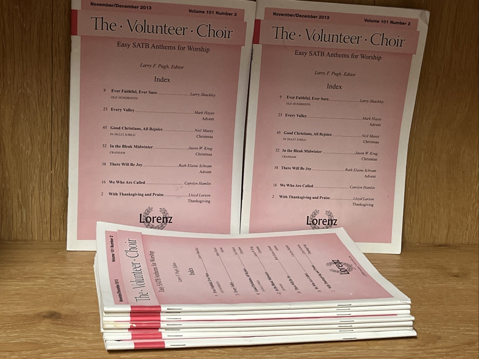 Volunteer Choir Nov/Dec 2013 Easy SATB Anthems for Worship Lot of 20