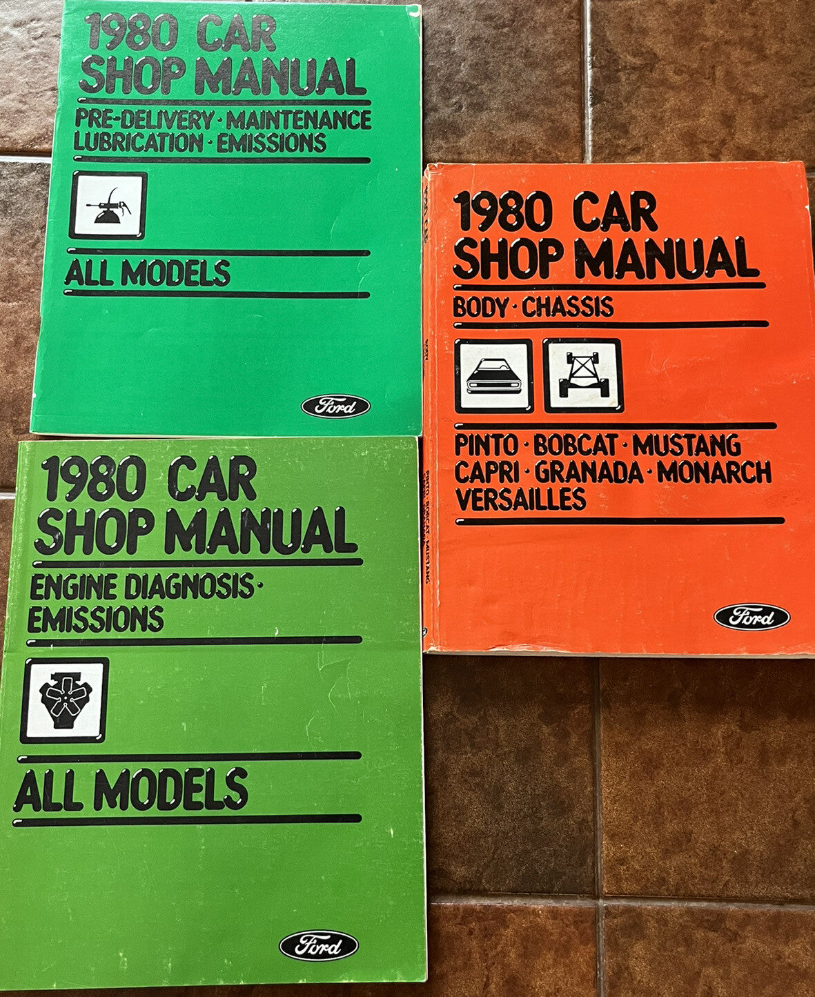 ford manual : 1980 ford car Service Shop Manual Lot of 3