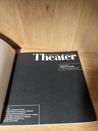 Lot of 3 THEATER Magazine Spring 1983 & 1988 Yale School Of Drama