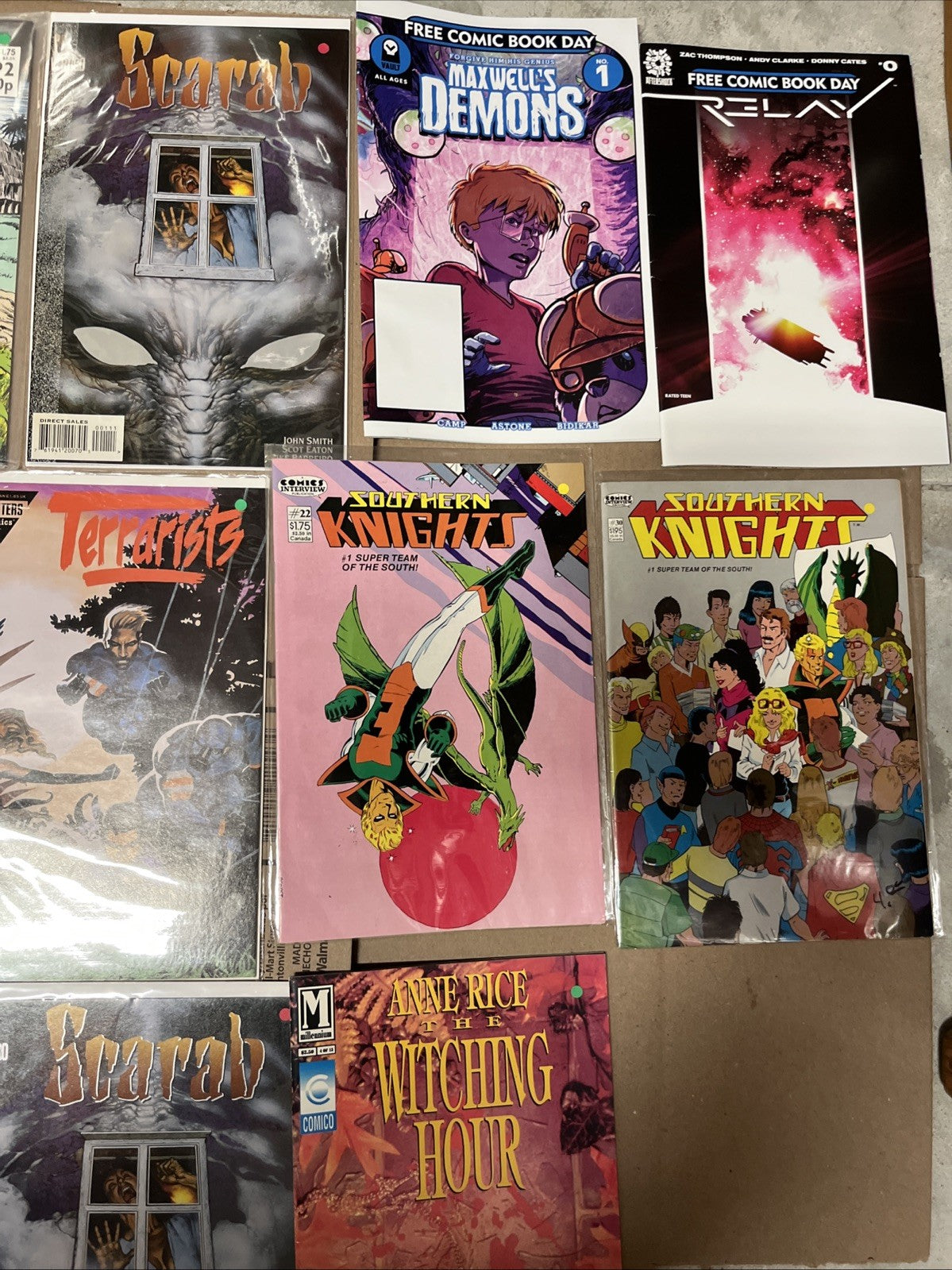 comic book lot 13 Mixed Millennium , DC ActionVerse, V2k,Valant, Comic Interview