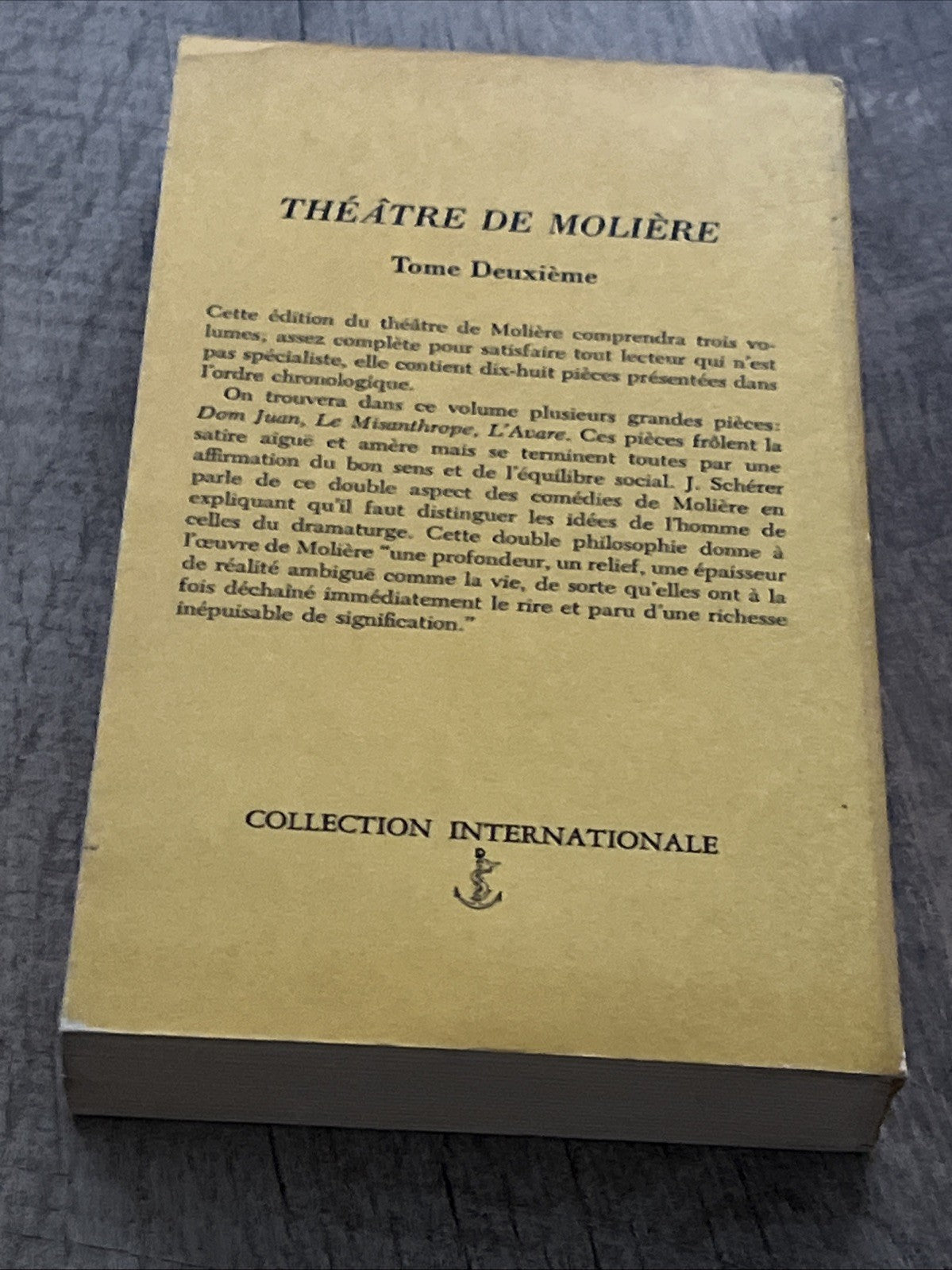 Theatre De Moliere Tome Deuxieme, Dom Juan Le Medecin Malgre Lui Amphitryon 1962