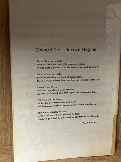 vaughan williams, ralph: toward the unknown region by walt whitman 1918