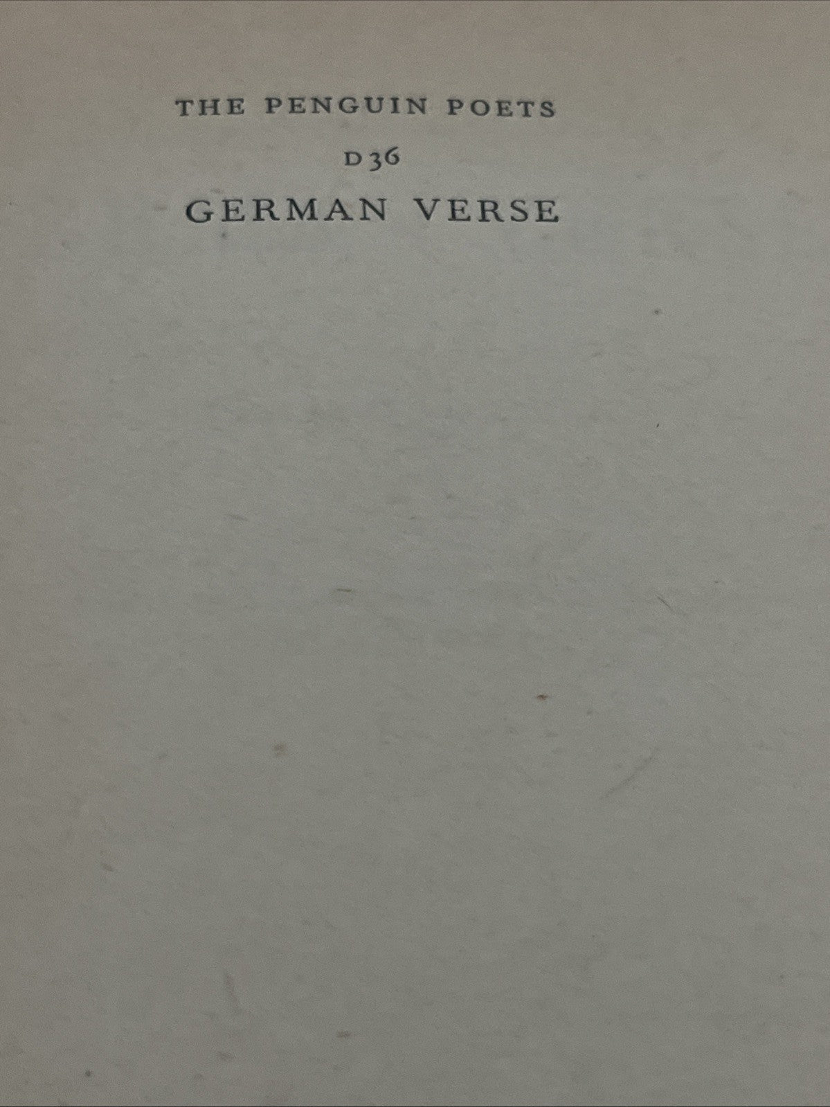 the penguin book of german verse by leonard foster 1959