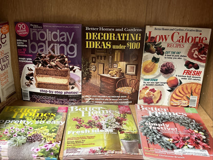 Vtg Lot of 7 Issues Better Homes and Gardens Magazines 1970s/80s Crafts Recipes