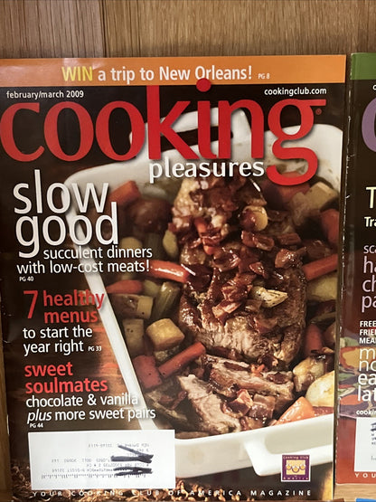 Cooking Pleasures Magazines 6 In Sets 2008/2009 Recipe Cooking Book