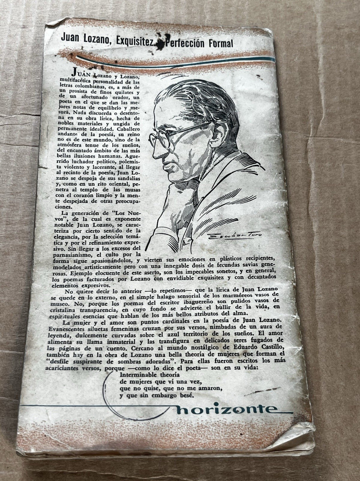 POEMAS DE JUAN LOZANO Y LOZANO. EL ARCO Y LA LIRA Nº 20