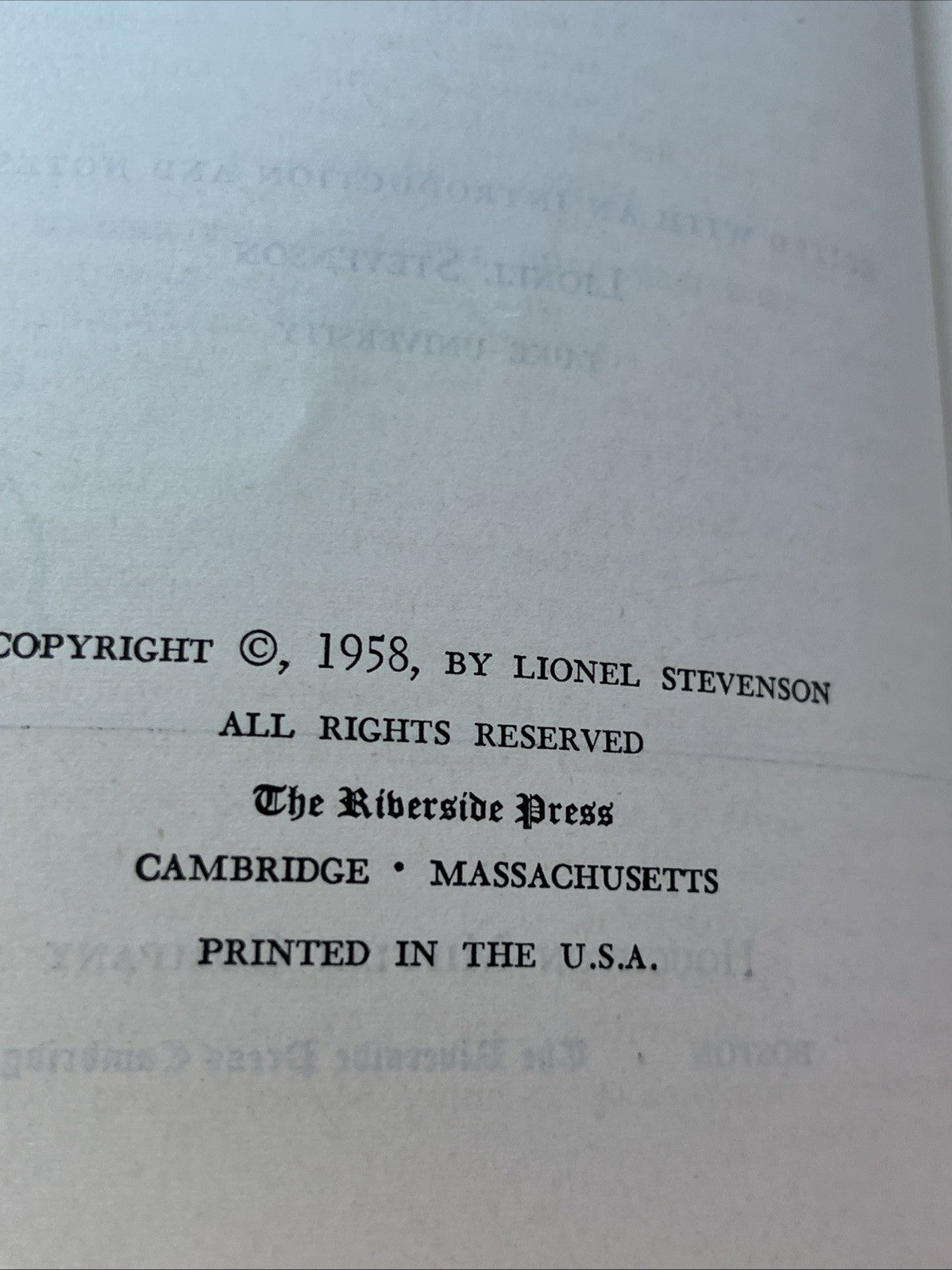 Riverside Editions The EGOIST 1958 Softcover Good Condition.