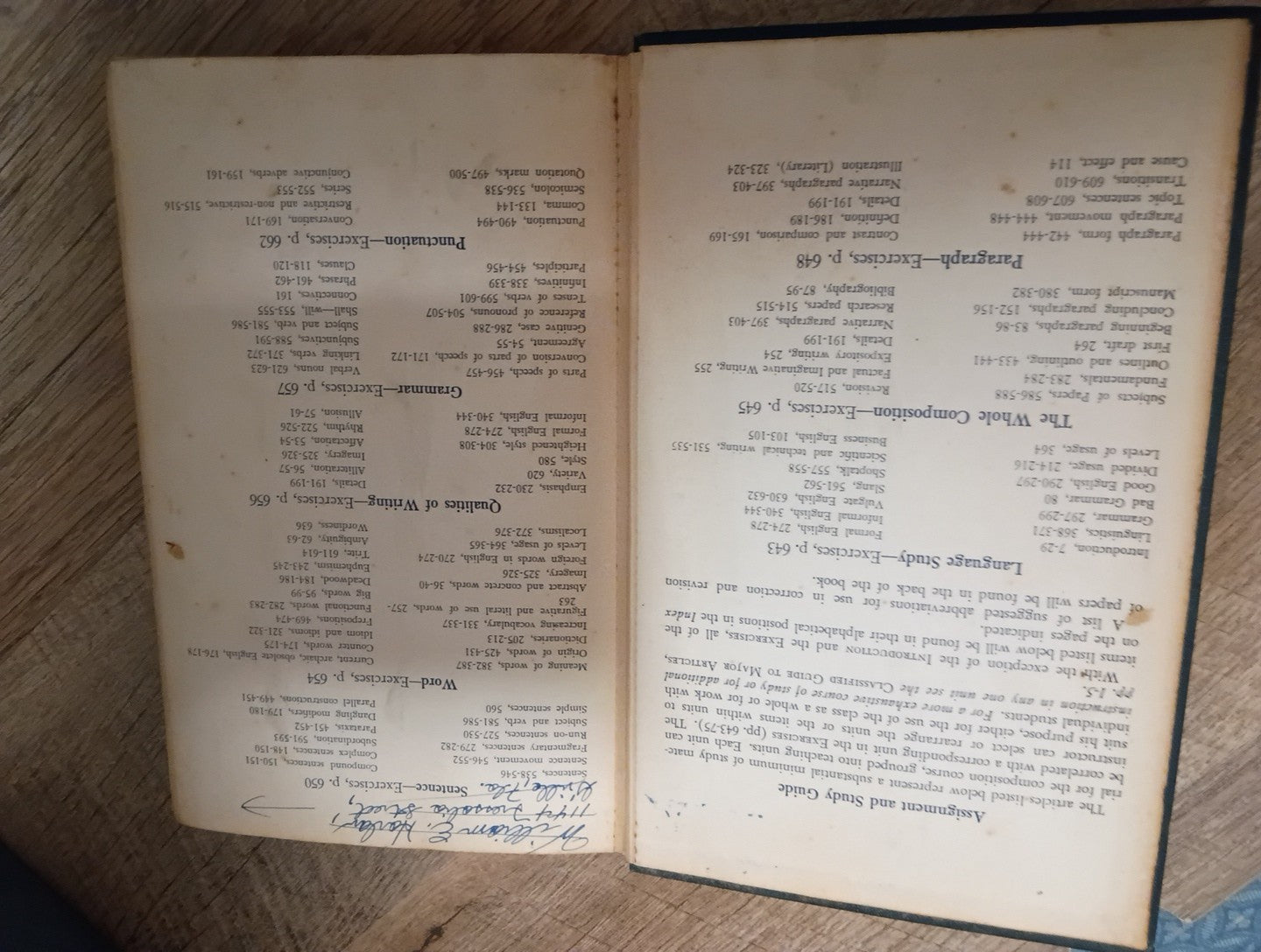 An Index To English & Practical English And The Command of Words 1939 / 1960