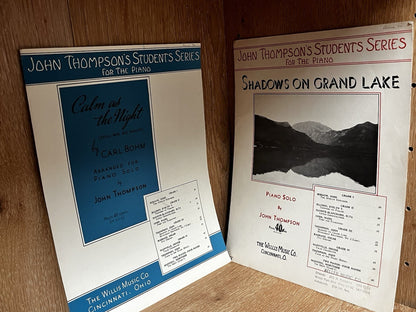 John Thompson’s Students Series Piano Sheet Music Shadow On Grand Lake & Calm As