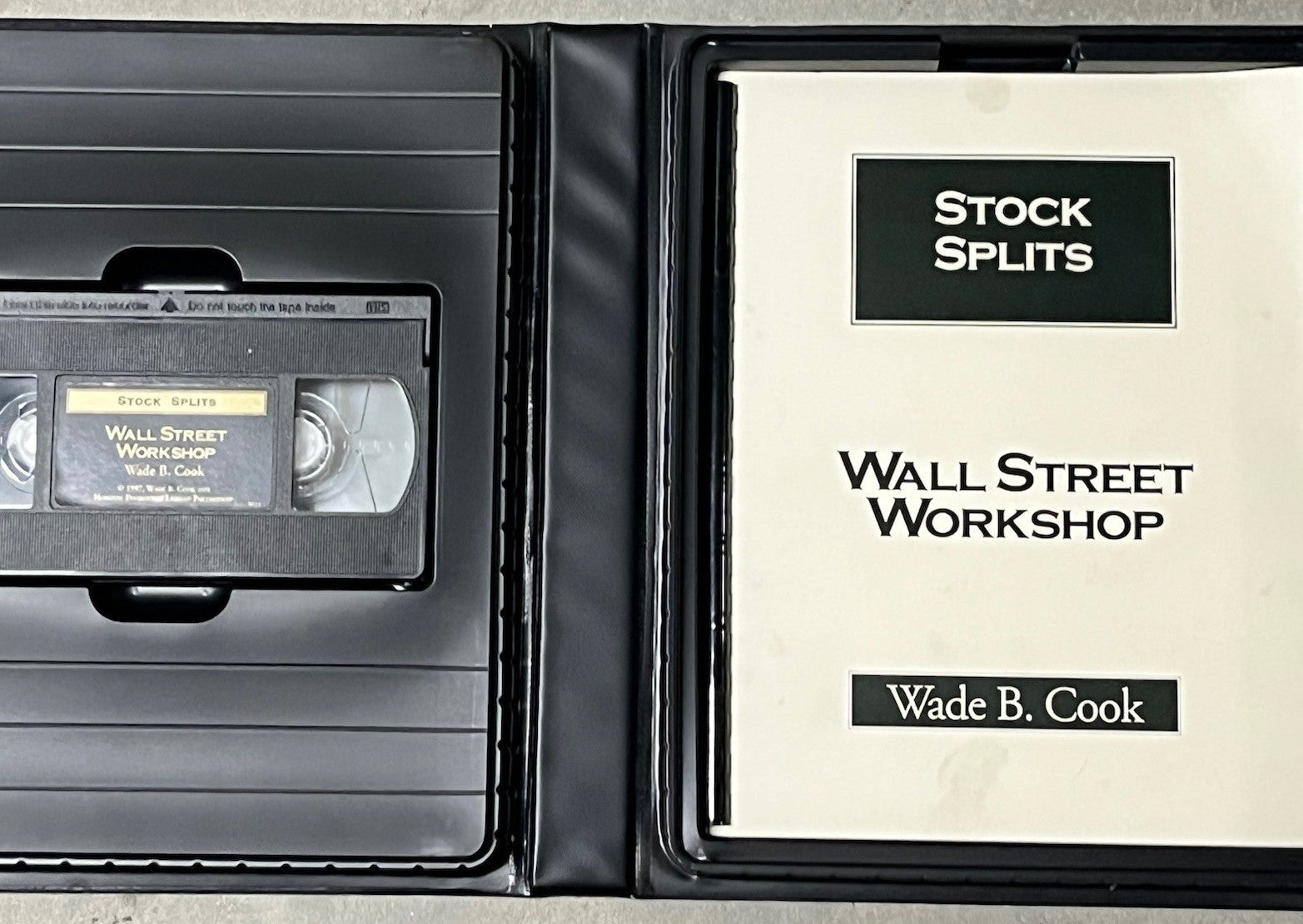 Stock Splits Wall Street Workshop 1 VHS Cassette & Workbook ByWade Cook