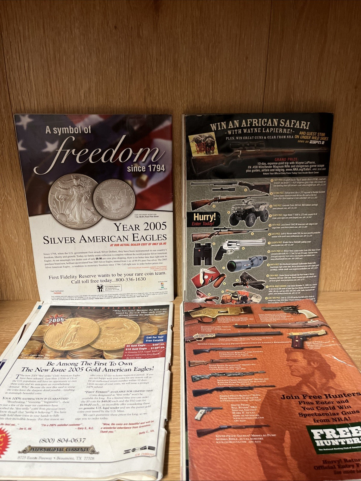 american rifleman magazine lot 4 Vintage American  Hunting NRA 2004/2005